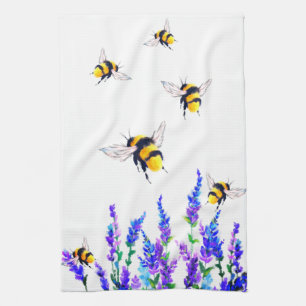 Blume und Bienen Küchentücher