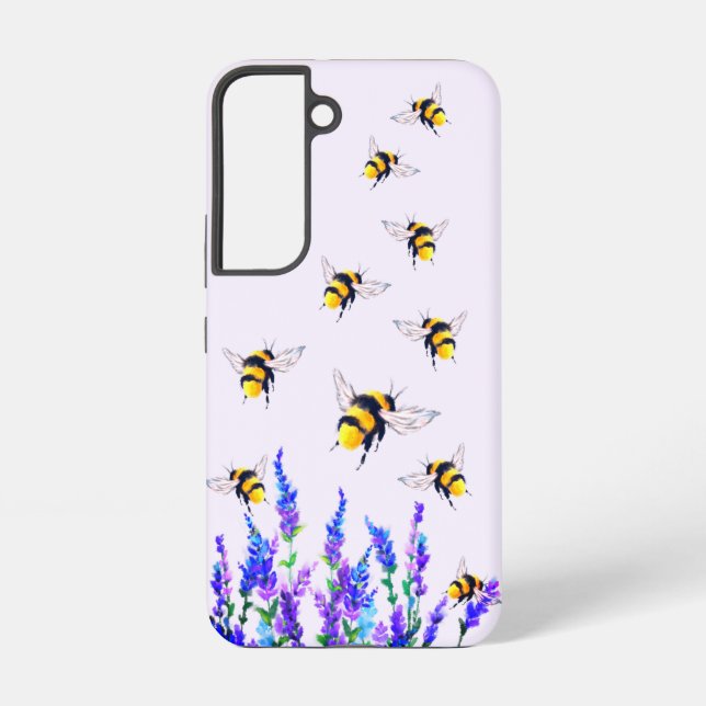 Blume und Bienen Samsung Galaxy Fall Samsung Galaxy Hülle (Rückseite)