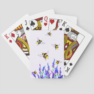 Blume und Bienen Spielkarten