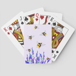 Blume und Bienen Spielkarten