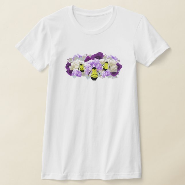 Blume und Bienen-T - Shirt (Ablage )