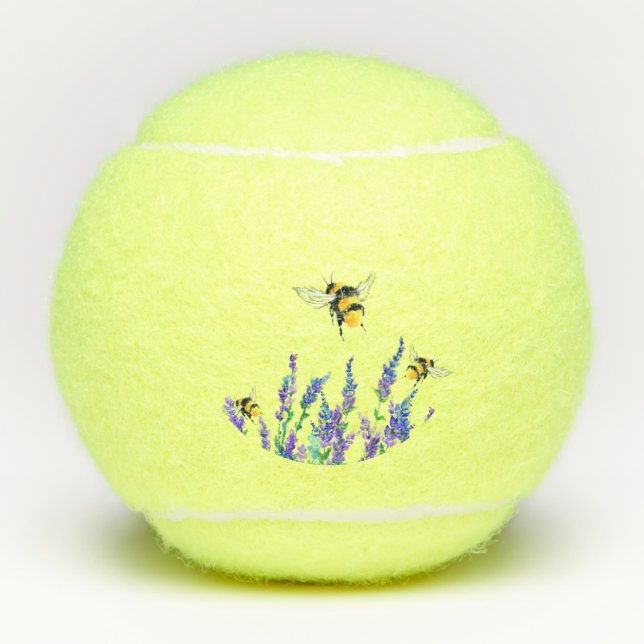Blume und Bienen-Tennisplätze Tennisbälle (Vorderseite)