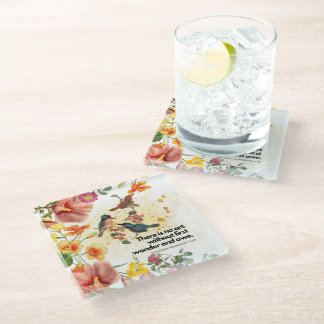 Blume und Birnen Untersetzer aus Glas