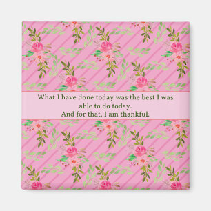 Blume und Blätter-Affirmations-Magnet Magnet