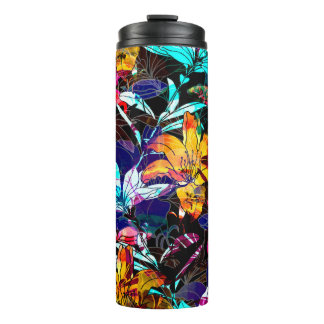 Blume und Blätter Aquarellfarben nahtlos Thermosbecher