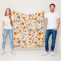 Blume und Blätter für den Herbst in Aquarellfarben