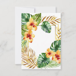 Blume und Blätter für Hochzeitsfeiern Einladung