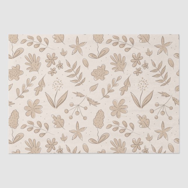 Blume und Blätter Seidenpapier (Vorderseite)