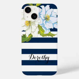 Blume und blaue, weiße Streifen moderne Blumen title_seo2