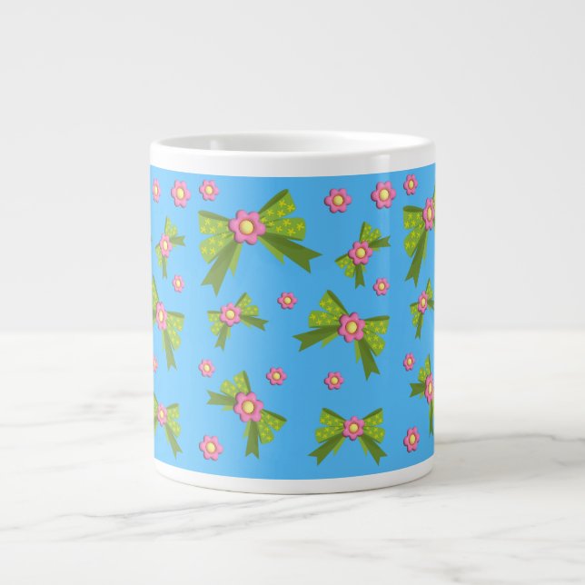 Blume und Bögen Jumbo-Tasse (Vorderseite)