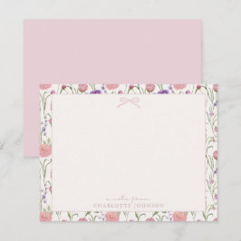 Blume und Bug, eine Notiz von der Flachkarte Einladung