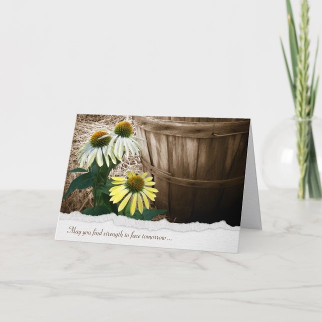 Blume und Bushel Basket Sympathy Card Karte (Vorderseite)