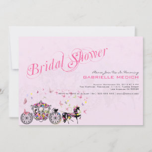 Blume und Butterfliegen zum Hochzeitspferd Einladung