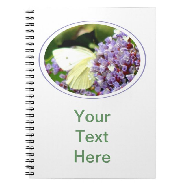 Blume und Butterfly Notizblock (Vorderseite)