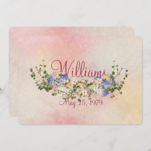 Blume und Efeu Einladung