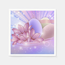 Blume und Eier auf farbenfrohen pastellfarbenen Un