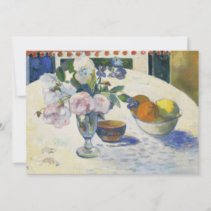 Blume und eine Schüssel Obst   Paul Gauguin