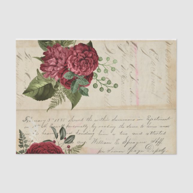 Blume und Ephemera Design Serie #5 Seidenpapier (Vorderseite)