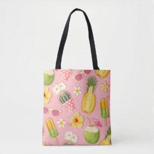 Blume und exotische Früchte Vintag, nahtlos Tasche