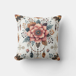 Blume und Federn Kissen