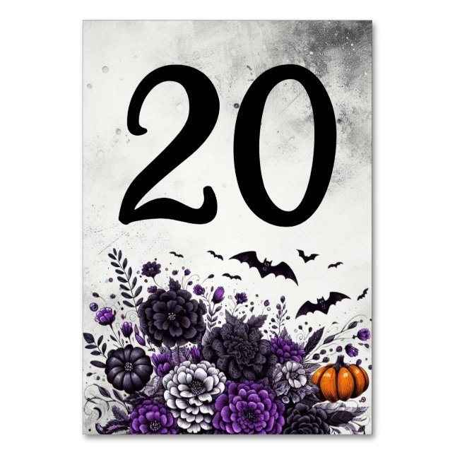 Blume und Fledermäuse Tischnummer 20 (Vorderseite)