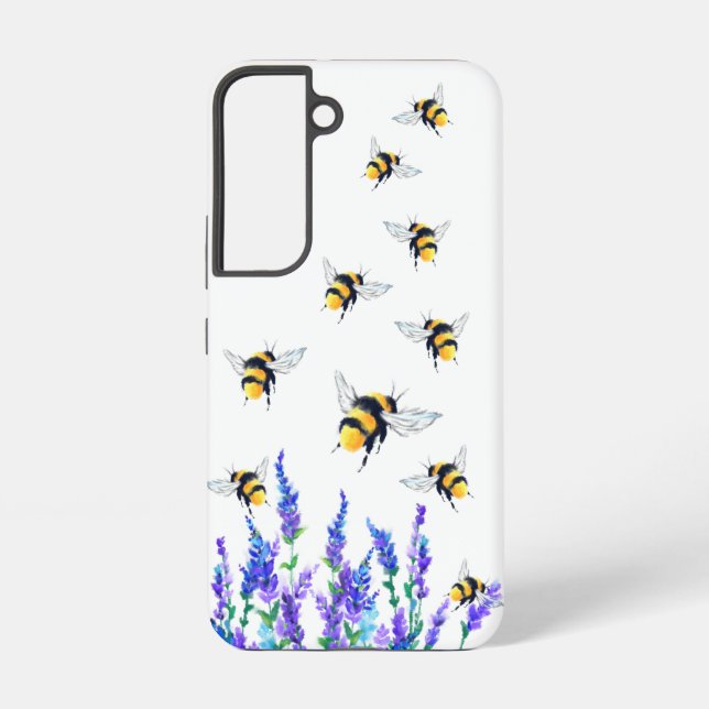 Blume und fliegende Bienen Samsung Galaxy-Hüllen Galaxy Hülle (Rückseite)