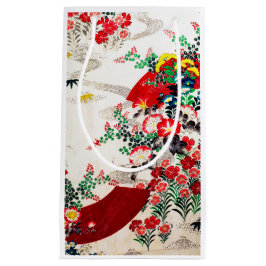 Blume und fließendes Wasser, japanisches Design Kleine Geschenktüte