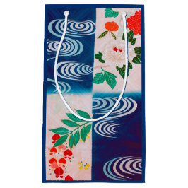 Blume und fließendes Wasser, japanisches Design Kleine Geschenktüte
