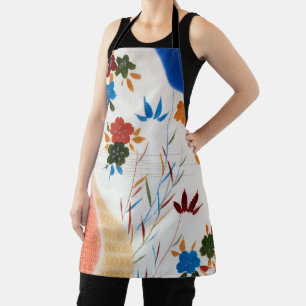 Blume und fließendes Wasser, japanisches Design Schürze