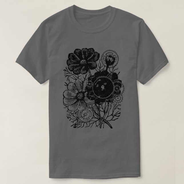 Blume und Geflügel T-Shirt (Design vorne)