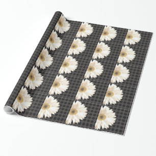 Blume und Grid-Design Geschenkpapier