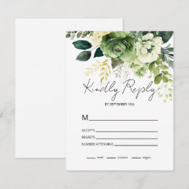 Blume und Grünanlagen RSVP Karte