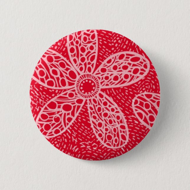 Blume und Herz Button (Vorderseite)