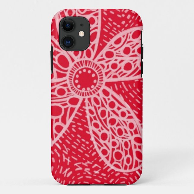 Blume und Herz Case-Mate iPhone Hülle (Rückseite)