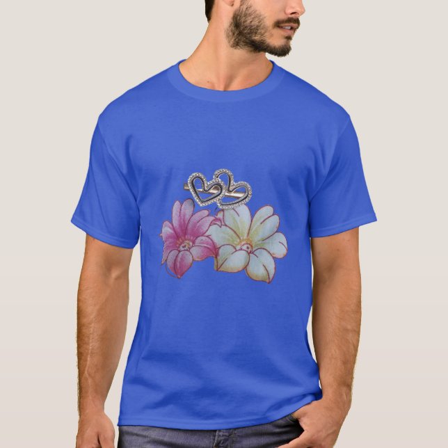 Blume und Herz T-Shirt (Vorderseite)