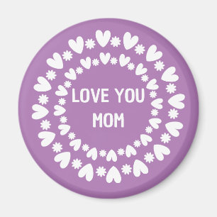 Blume und Herzname Magnet