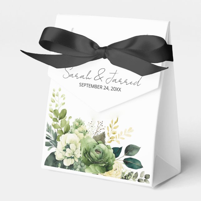 Blume und Hochzeiten im Grünen Geschenkschachtel (Vorderseite)
