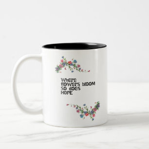 Blume und Hoffnungsdesign Zweifarbige Tasse