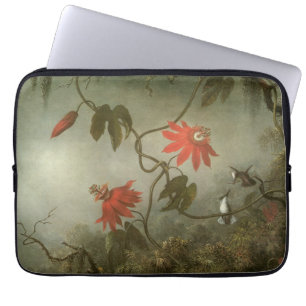 Blume und Hummingbirds von Martin J Heade Laptopschutzhülle