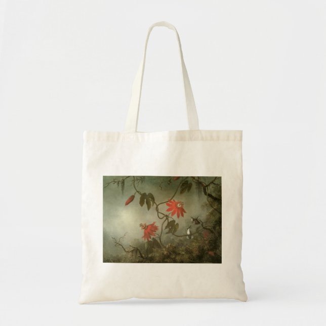Blume und Hummingbirds von Martin J Heade Tragetasche (Vorne)