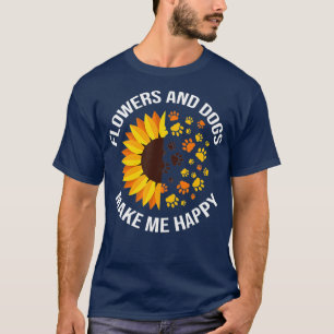 Blume und Hunde Florist T-Shirt
