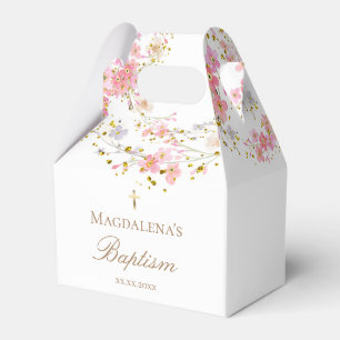 Blume und Imitate Glitzer Taufen Box Geschenkschachtel