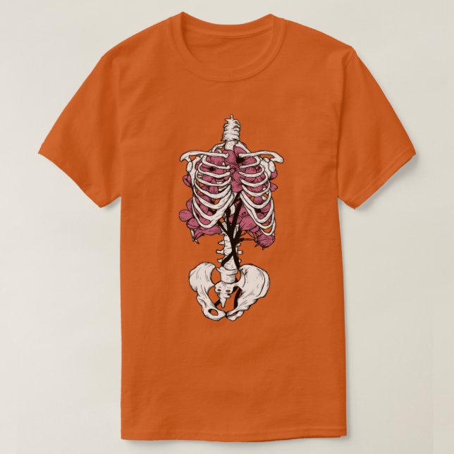 Blume und Knochen T-Shirt (Design vorne)