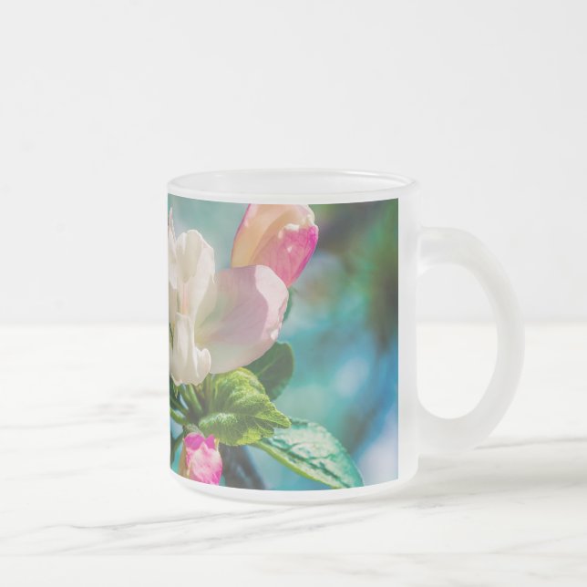 Blume und Knospen Mattglastasse (Rechts)