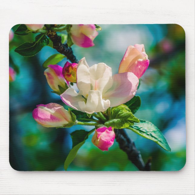 Blume und Knospen Mousepad (Vorne)
