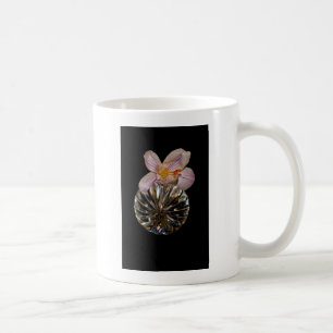 Blume und Kristalle Kaffeetasse