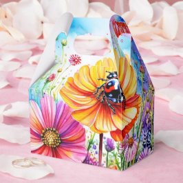 Blume und Ladybugs Geschenkschachtel