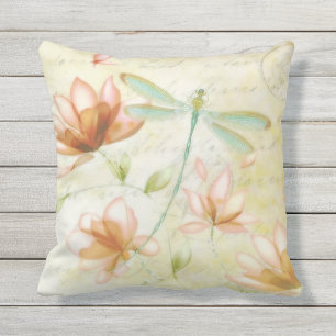 Blume und Libellen Kissen
