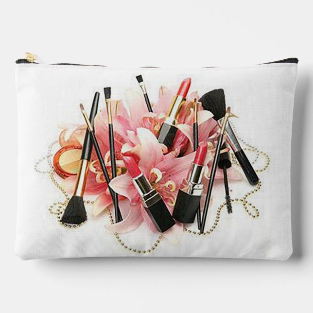 Blume und Makeup Zubehörtasche (Vorderseite)