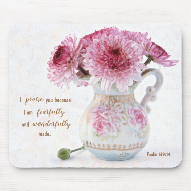 Blume und Mauszeiger Mousepad (Vorne)
